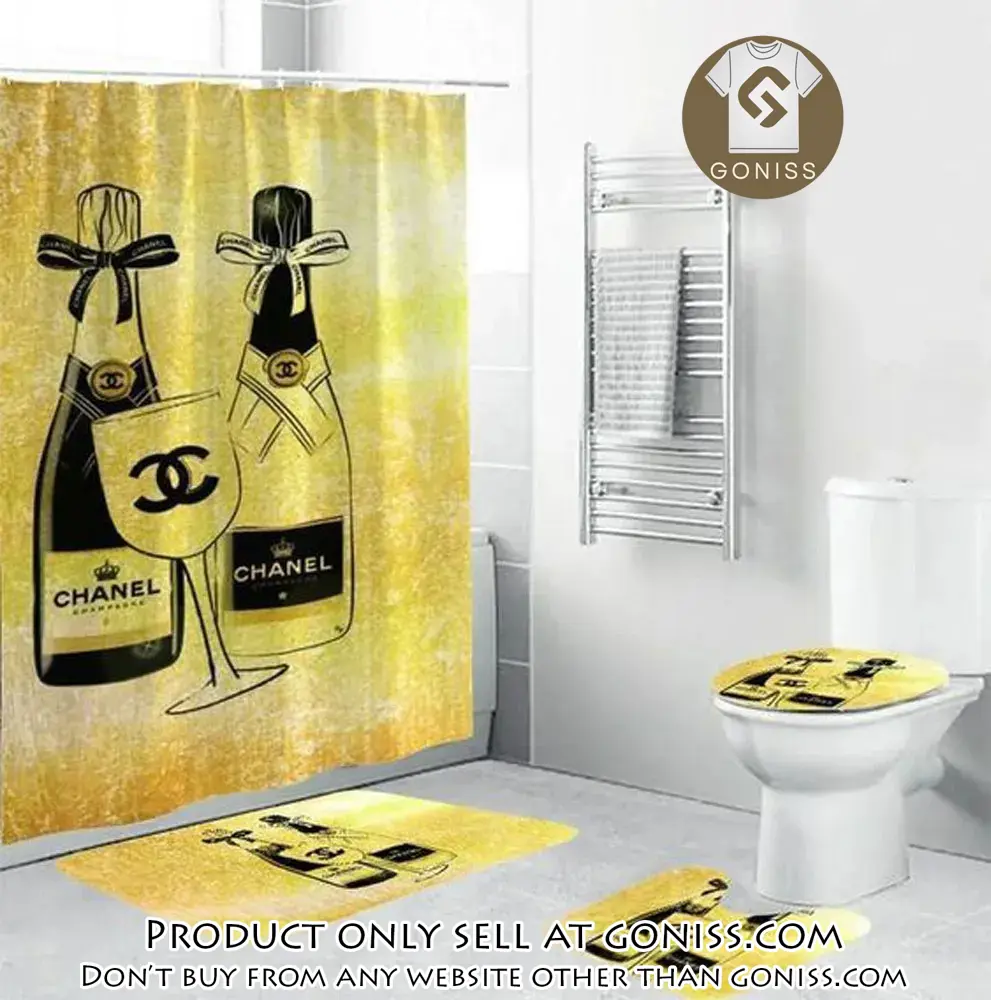 Chanel yellow fashion luxury brand premium bathroom set home decor gn5258095